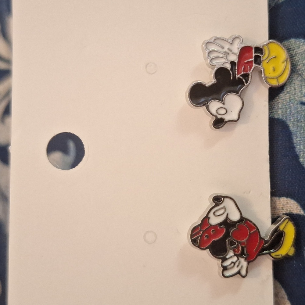 Disney Mickey and Minnie Mouse Kids Earrings - Red, Yellow, Black